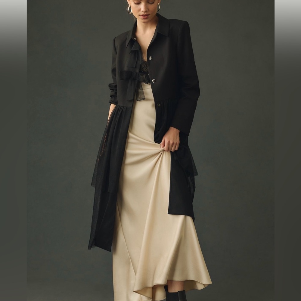 Black Tulle Coat